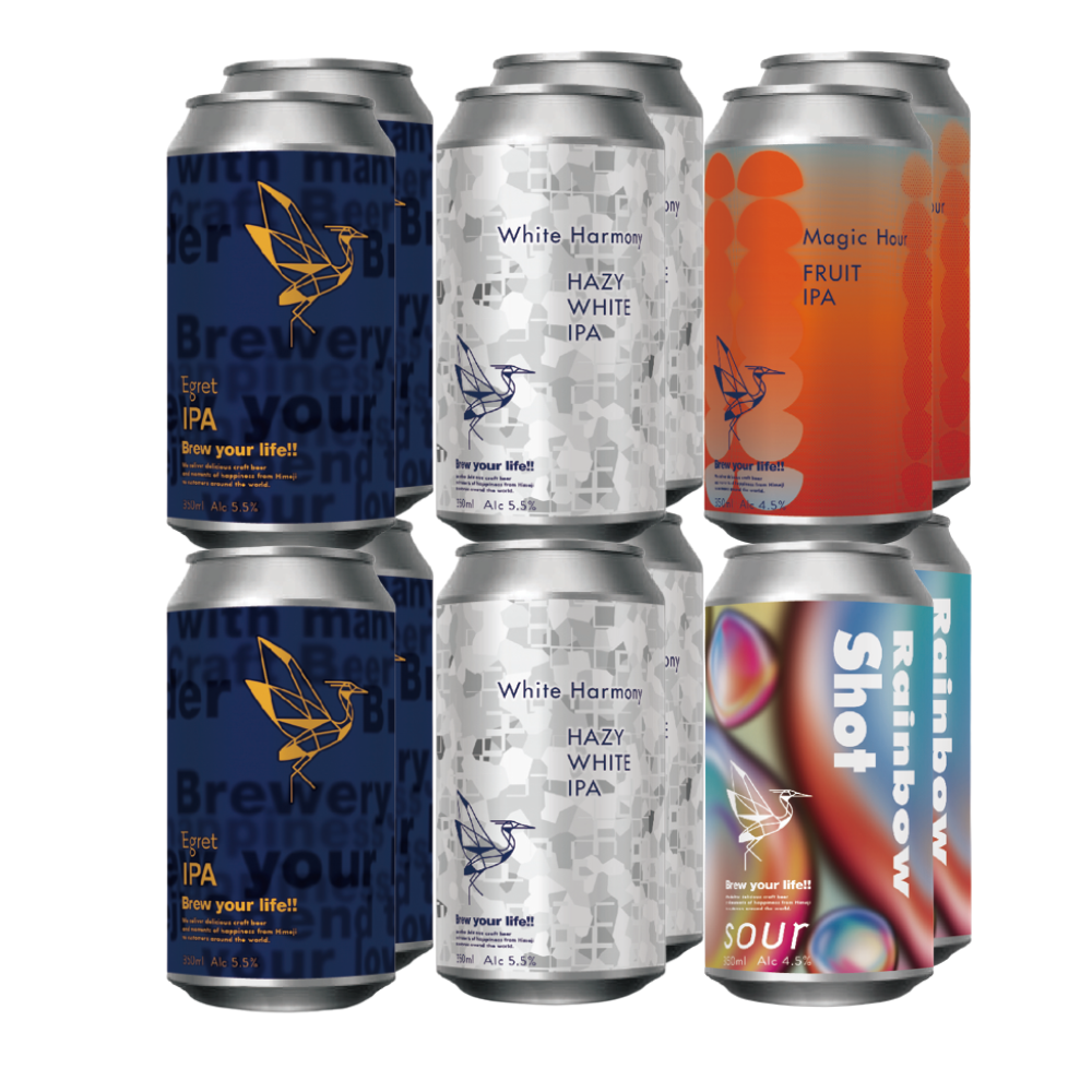 イーグレブルワリー 欲張り12本セット (イーグレIPA4 、ホワイトハーモニー4、マジックアワー2、レインボーショット2)