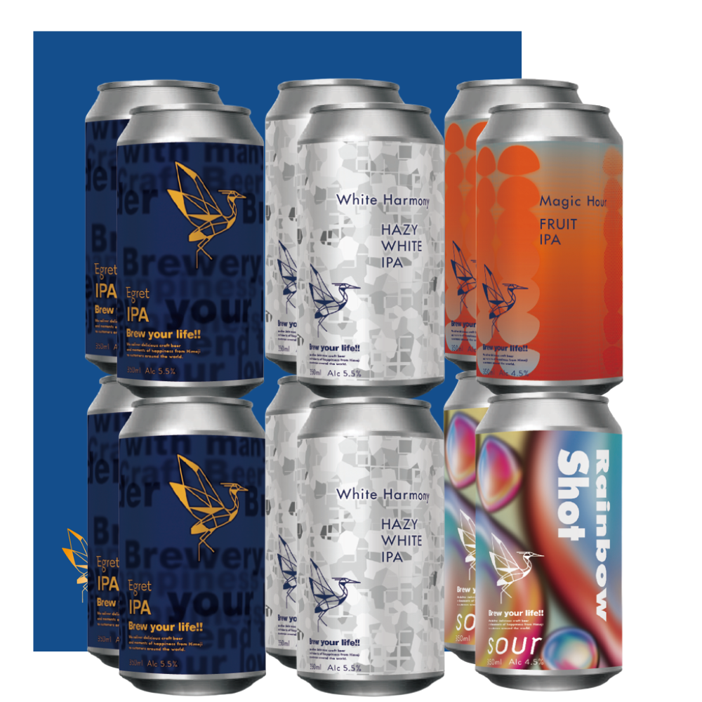 【ギフト包装】イーグレブルワリー 欲張り12本セット (イーグレIPA4 、ホワイトハーモニー4、マジックアワー2、レインボーショット2)